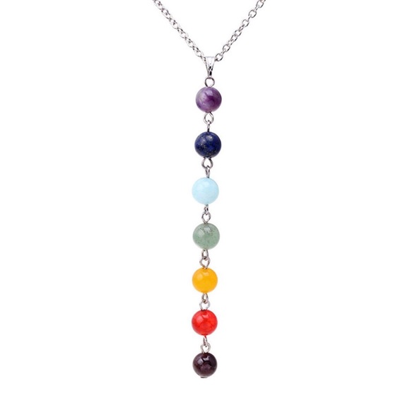 Accessories - FREE Seven chakras silver Y necklace